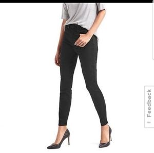Black GAP super high waisted skinny jeans